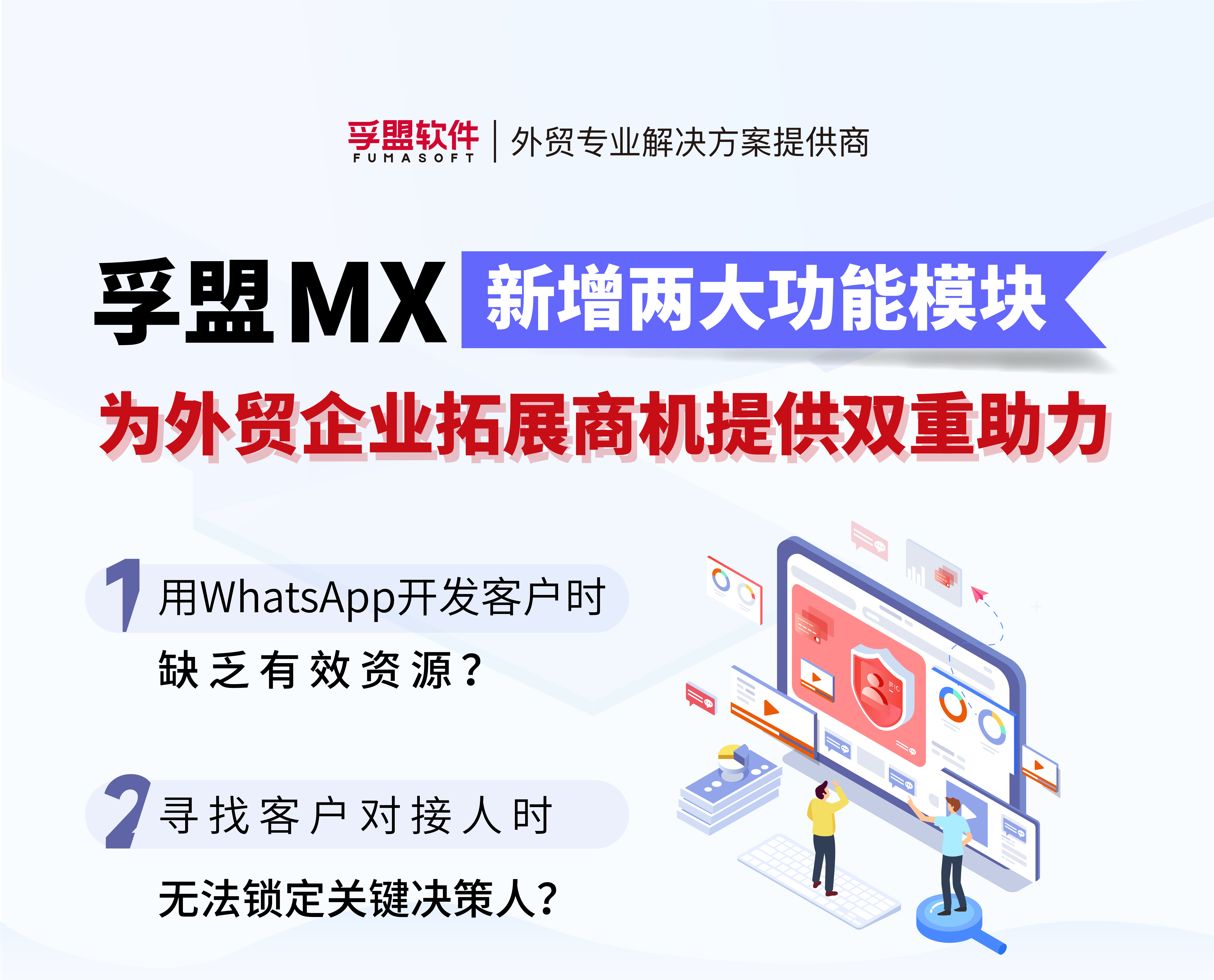 孚盟MX新增WhatsApp開發與KP直達兩大功能模塊，為外貿企業拓展商機提供雙重助力(圖2)