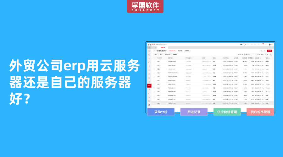 外貿公司erp用云服務器還是自己的服務器好？