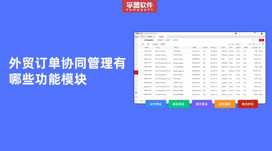 外貿(mào)訂單協(xié)同管理有哪些功能模塊  ？