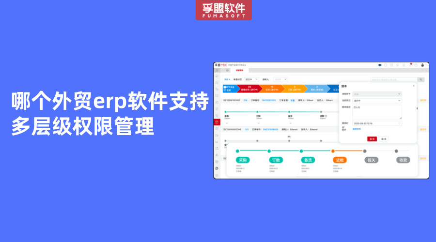 哪個外貿erp軟件支持多層級權限管理