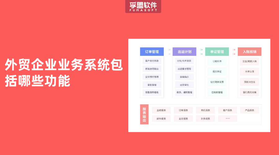 外貿企業業務系統包括哪些功能