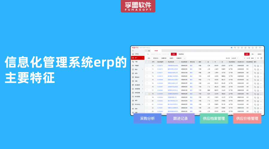 信息化管理系統erp的主要特征